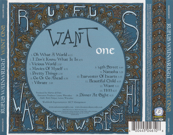 Rufus Wainwright : Want One (CD, Album, Enh)
