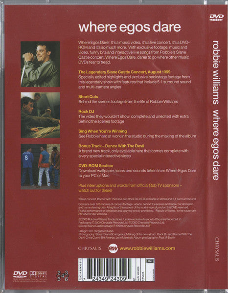 Robbie Williams : Where Egos Dare (DVD-V, Comp)