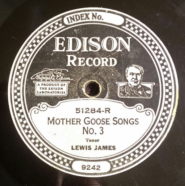 Lewis James : Mother Goose Songs No. 3/4 (Edison Disc, RP)