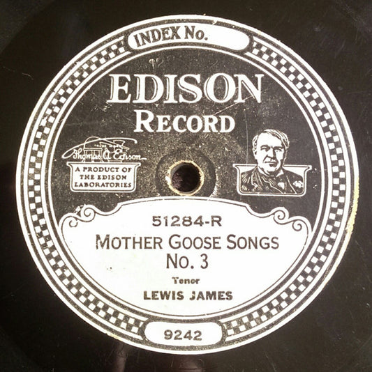 Lewis James : Mother Goose Songs No. 3/4 (Edison Disc, RP)