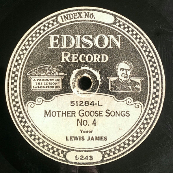 Lewis James : Mother Goose Songs No. 3/4 (Edison Disc, RP)