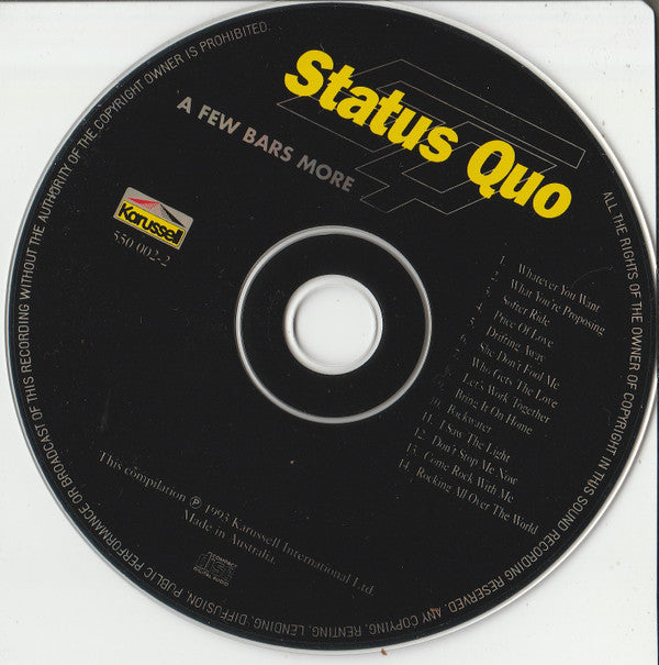 Status Quo : A Few Bars More (CD, Comp, RE)