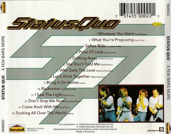 Status Quo : A Few Bars More (CD, Comp, RE)