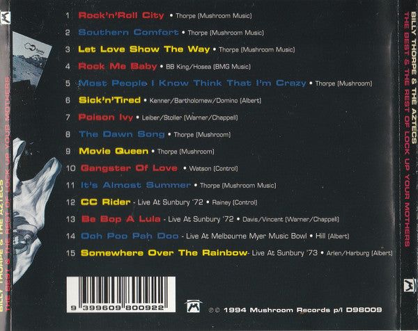 Billy Thorpe And The Aztecs : The Best & The Rest Of Lock Up Your Mothers (CD, Comp)