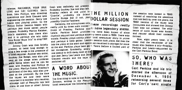 Elvis Presley, Carl Perkins And Jerry Lee Lewis : The Complete Million Dollar Session - December 4th 1956 (CD, Album, RE)