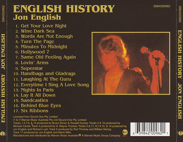 Jon English (3) : English History (CD, Comp, RE)
