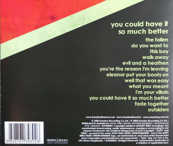 Franz Ferdinand : You Could Have It So Much Better (CD, Album)