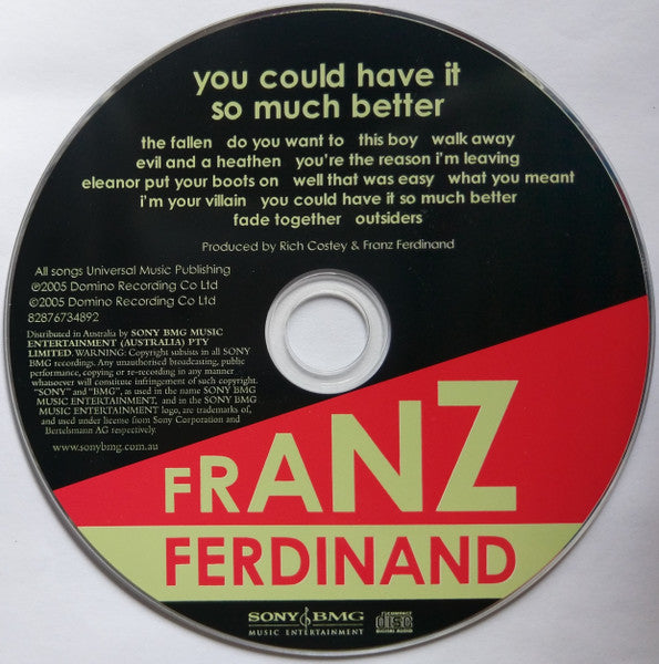Franz Ferdinand : You Could Have It So Much Better (CD, Album)