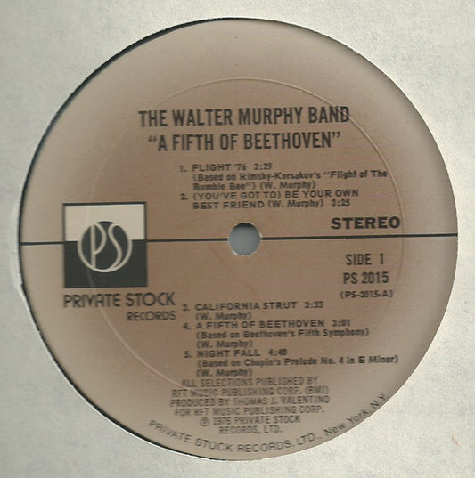 Walter Murphy & The Big Apple Band : A Fifth Of Beethoven (LP, Album, Mon)