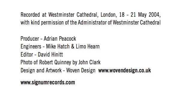 Robert Quinney Plays Brahms*, Wagner* & Dupré* : The Organ Of Westminster Cathedral (2xCD)