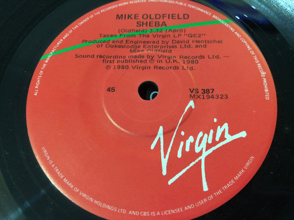 Mike Oldfield : Wonderful Land / Sheba (7", Single)