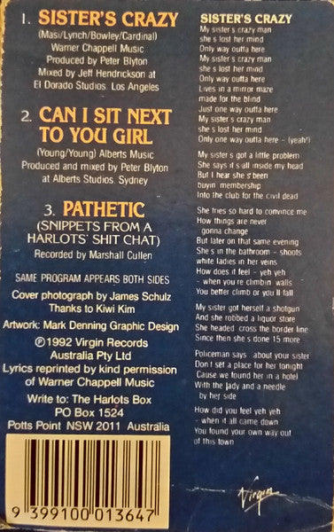 Candy Harlots : Sisters Crazy (Cass, Single)
