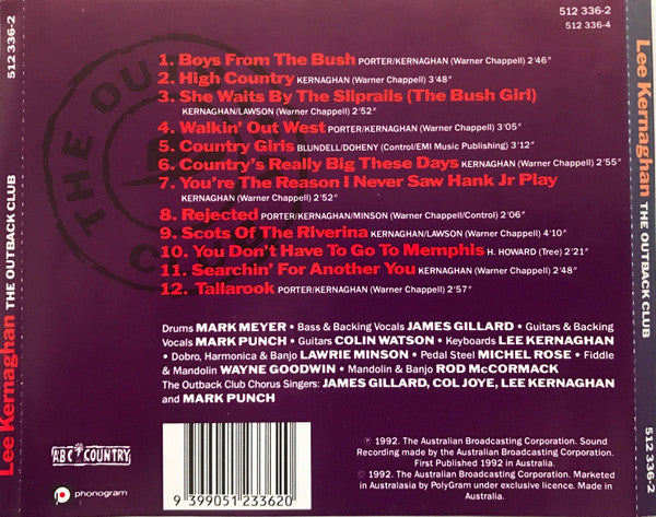 Lee Kernaghan : The Outback Club (CD, Album)
