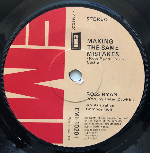 Ross Ryan : I Don't Want To Know About It (7", Single)