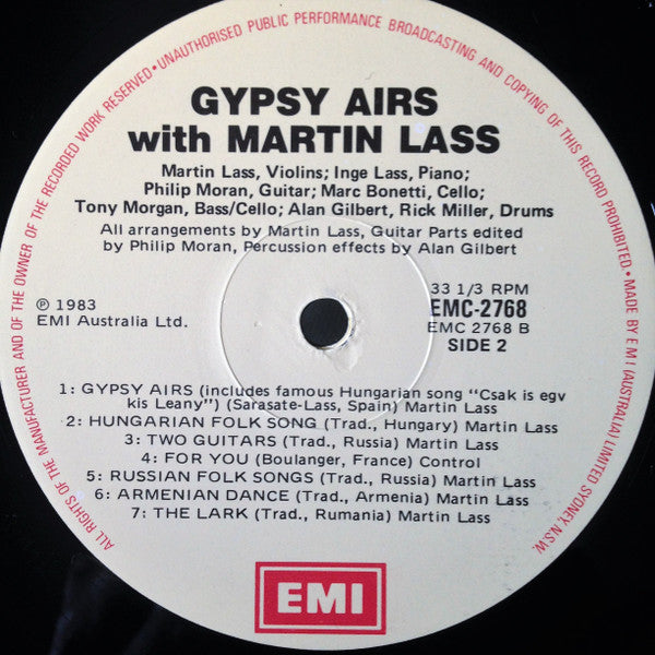 Martin Lass : Gypsy Airs (LP, Album)
