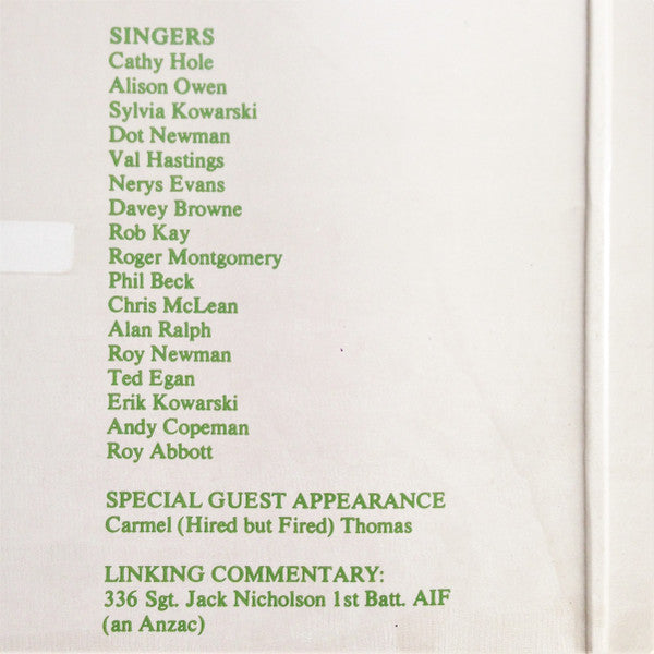 Ted Egan With Judy Small, Eric Bogle, Nerys Evans And The Anzacs Band & Singers* : The Anzacs (LP, Album)