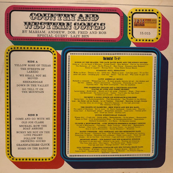 Marian (64), Andrew (141) André Dicke Dob (6), Fred (376) Freek Dicke Rob (226) Rop Dicke Benny Lüdemann*, the Dycke Brothers, The Dickson Brothers : Country And Western Songs (LP, Album, Comp)
