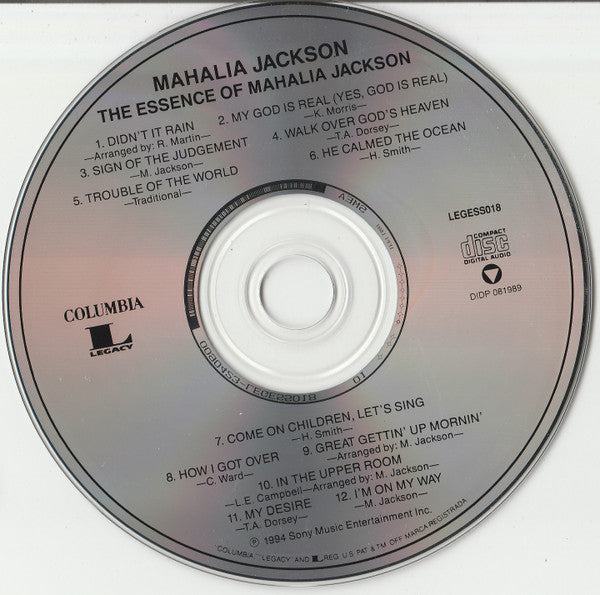 Mahalia Jackson : The Essence Of Mahalia Jackson (CD, Comp, Mono, RE, RM)