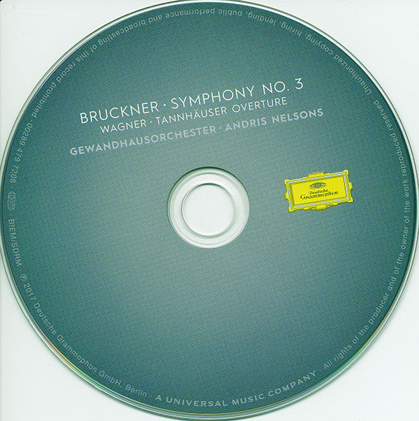 Anton Bruckner, Richard Wagner - Gewandhausorchester Leipzig, Andris Nelsons : Symphony No. 3 / Tannhäuser Overture (CD, Album)
