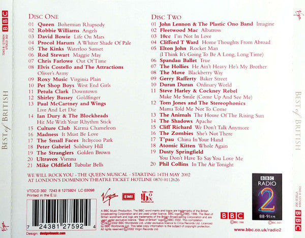 Various : Best Of British - 50 Golden Years Of British Popular Music (2xCD, Comp)