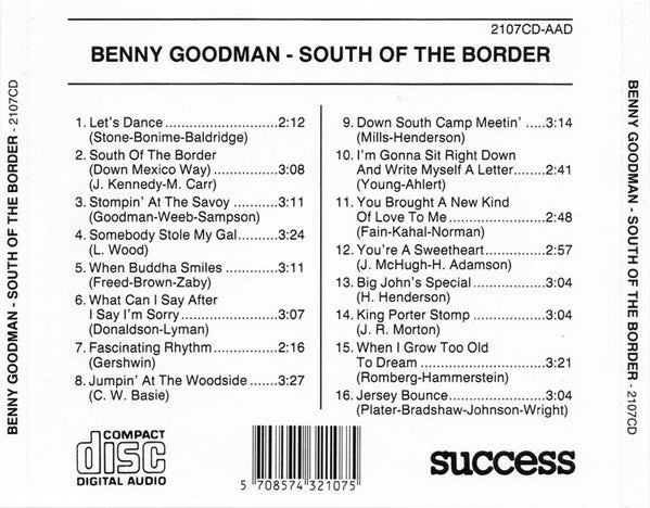 Benny Goodman : South Of The Border (CD, Comp, MCP)