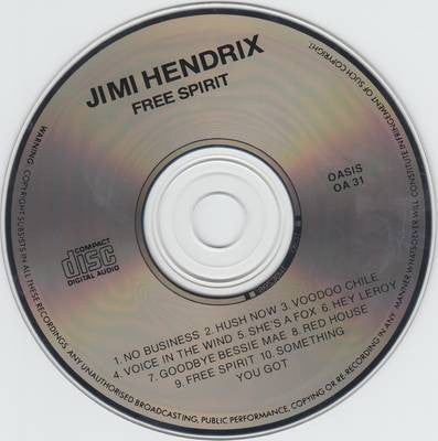 Jimi Hendrix : Free Spirit (CD, Comp, P/Unofficial)