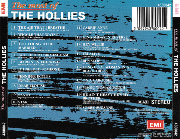The Hollies : The Most Of (CD, Comp)