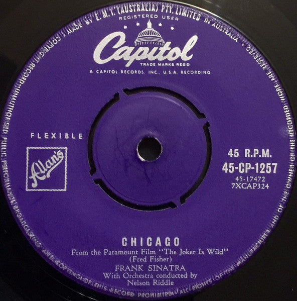 Frank Sinatra : All The Way (7", Single)