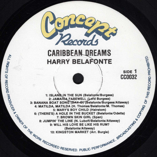 Harry Belafonte : Caribbean Dreams (LP, Comp)