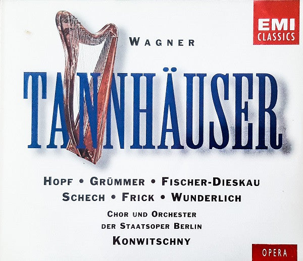 Richard Wagner, Hans Hopf · Elisabeth Grümmer · Dietrich Fischer-Dieskau · Marianne Schech · Gottlob Frick · Fritz Wunderlich · Chor Der Staatsoper Berlin  Und Das Orchester Der Staatsoper Berlin · Franz Konwitschny : Tannhäuser (3xCD, Album, RE, RM + Box, Sli)