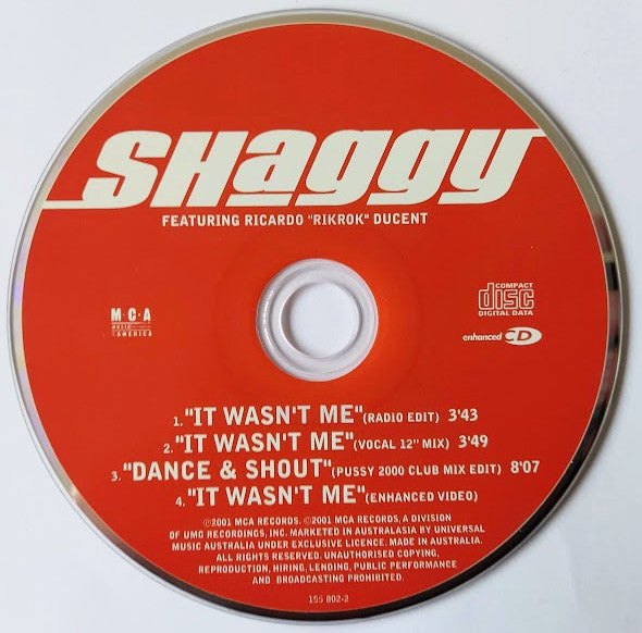 Shaggy Featuring Rikrok* : It Wasn't Me (CD, Single, Enh)