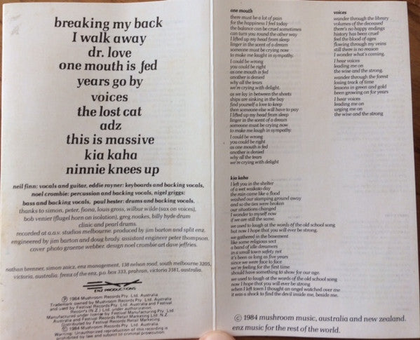 Split Enz : See Ya 'Round (Cass, Album)