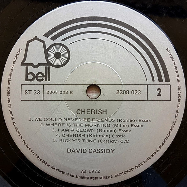 David Cassidy : Cherish (LP, Album)