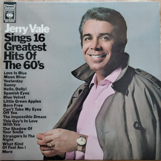 Jerry Vale : Sings 16 Greatest Hits Of The 60's (LP)