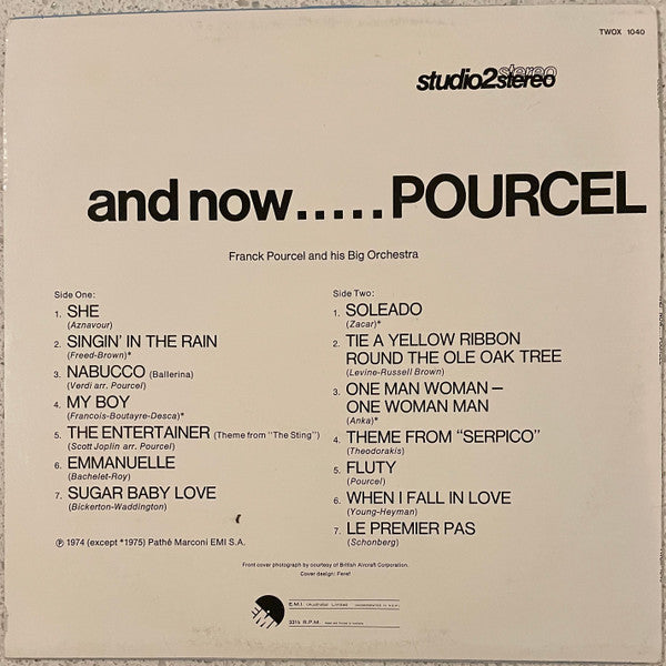 Franck Pourcel Et Son Grand Orchestre : And Now.....Pourcel (LP, Album)