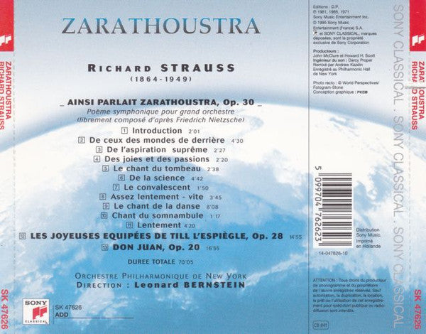 Richard Strauss : Zarathoustra (CD, Comp)