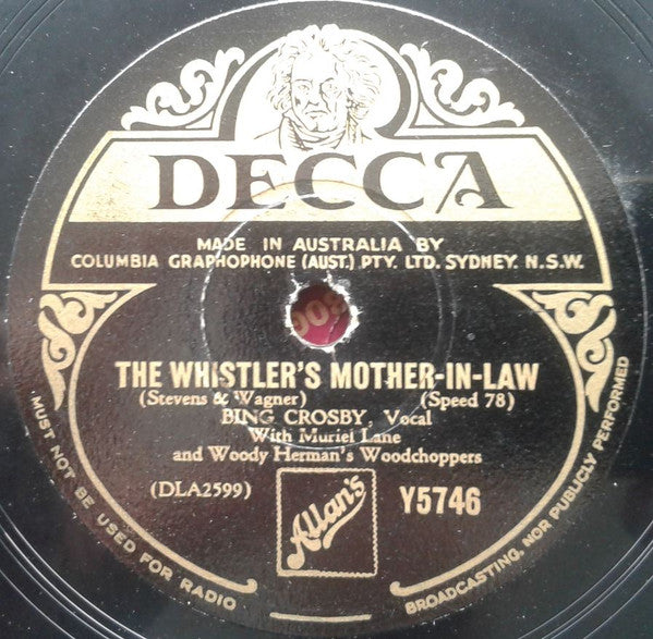 Bing Crosby : Day Dreaming / The Whistlers Mother-In-Law (Shellac, 10")