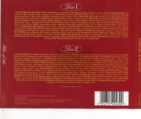 Various : Hits Of The Thirties & Forties (2xCD, Comp, Fat)