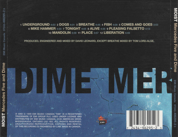 Moist (3) : Mercedes Five And Dime (CD, Album)