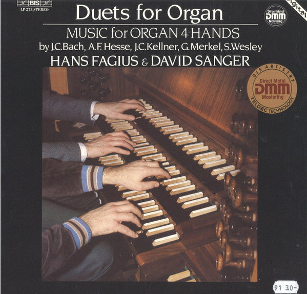 Hans Fagius, David Sanger (2) : Duets For Organ: Music For Organ 4 Hands (LP, Album)