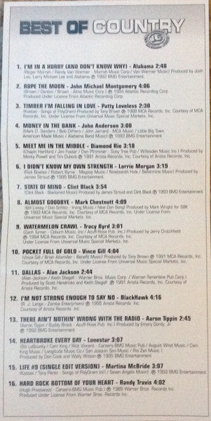 Various : Best Of Country - 16 Original Country Hits (CD, Comp)
