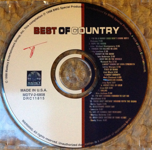 Various : Best Of Country - 16 Original Country Hits (CD, Comp)