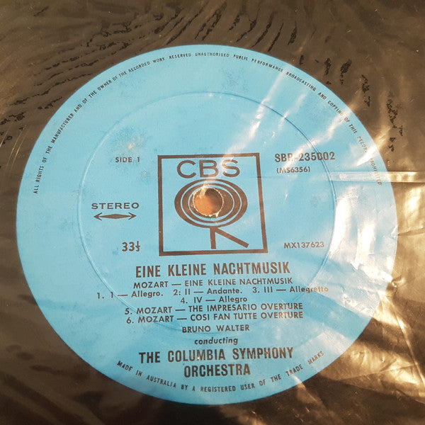Bruno Walter, The Columbia Symphony Orchestra* : Eine Kleine Nachtmusik (LP, Album)