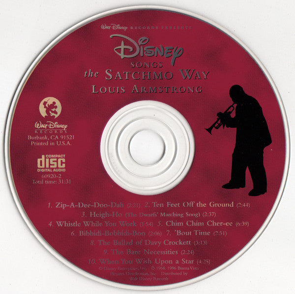 Louis Armstrong : Disney Songs The Satchmo Way (CD, Album, RE)