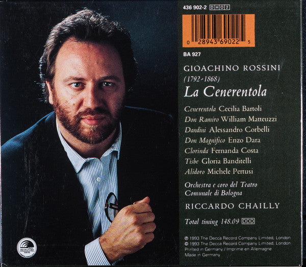 Rossini* - Bartoli* ∙ Dara* ∙ Matteuzzi* ∙ Corbelli* ∙ Pertusi* ∙ Orchestra* E Coro del Teatro Comunale di Bologna ∙ Chailly* : La Cenerentola (2xCD, Album, RE + Box, Sli)
