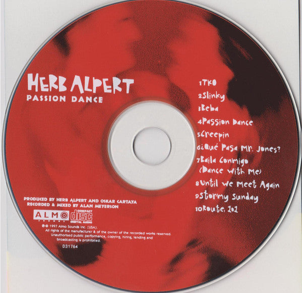 Herb Alpert : Passion Dance (CD, Album)