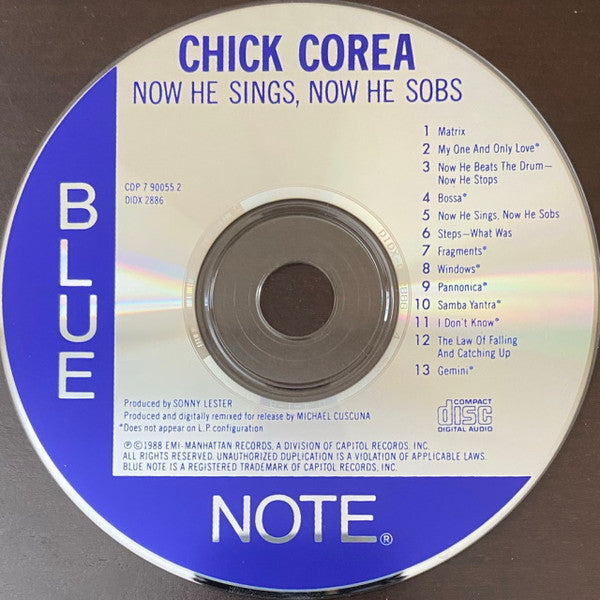 Chick Corea : Now He Sings, Now He Sobs (CD, Album, RE)