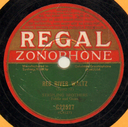 Stripling Brothers : Red River Waltz / Moonlight Waltz (Shellac, 10")