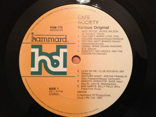 Various : Cafe Society (LP, Comp)