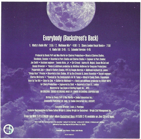 Backstreet Boys : Everybody (Backstreet's Back) (CD, Maxi, Enh)